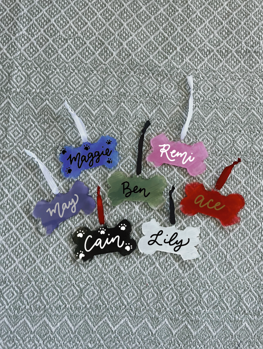 Dog Name Ornament