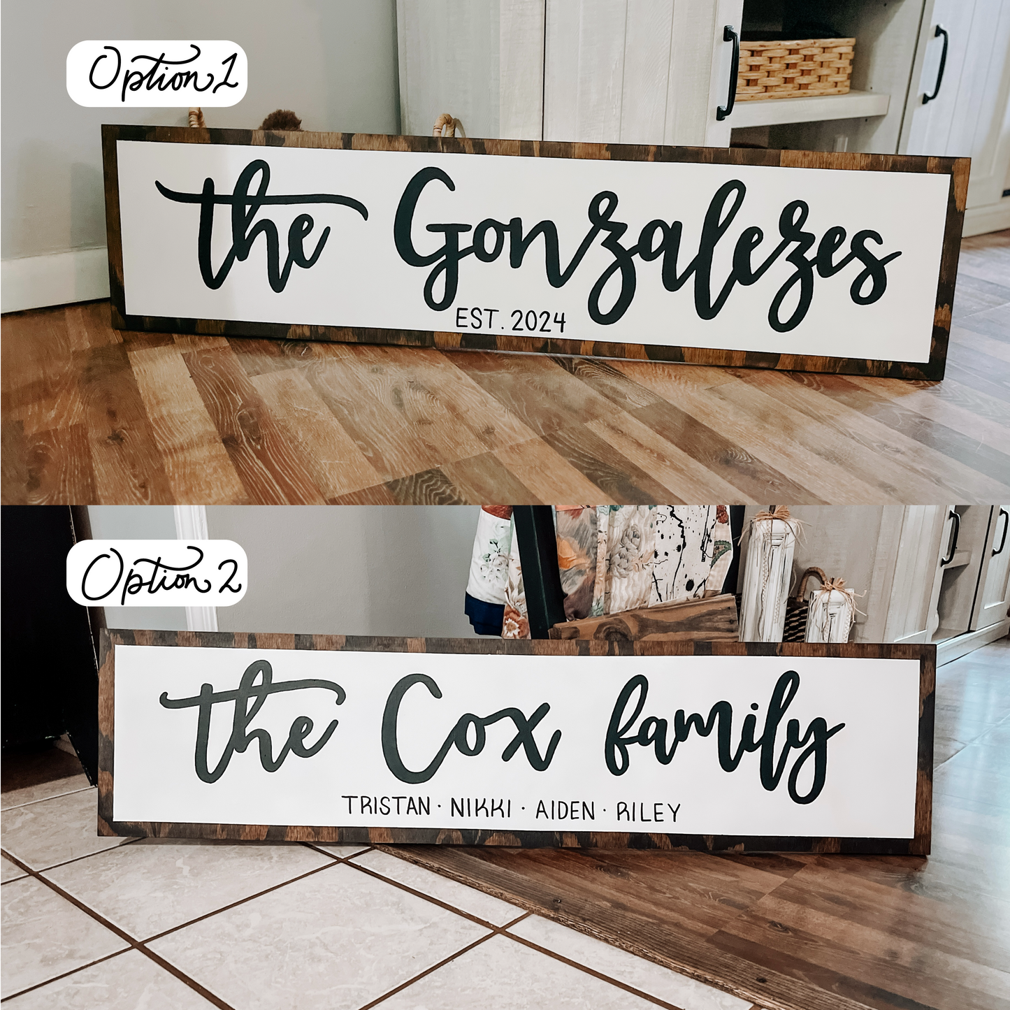 Large Last Name Signs