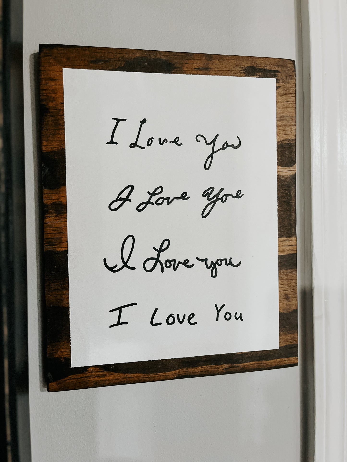 Hand written letter sign