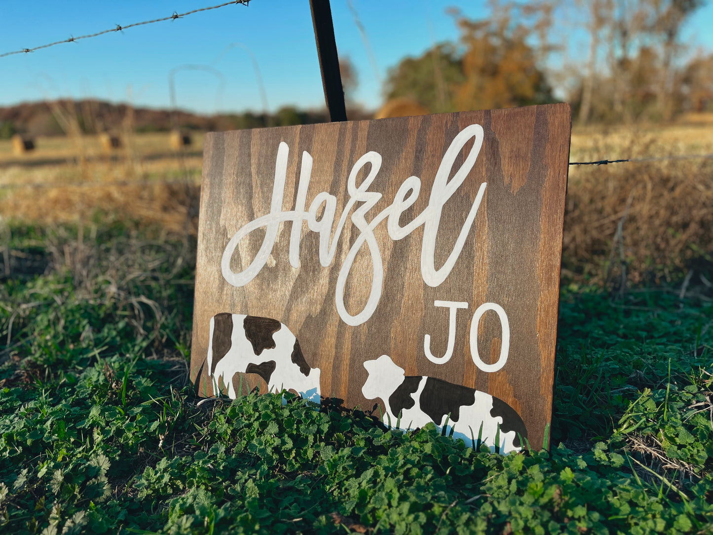 Cow Nursery Sign