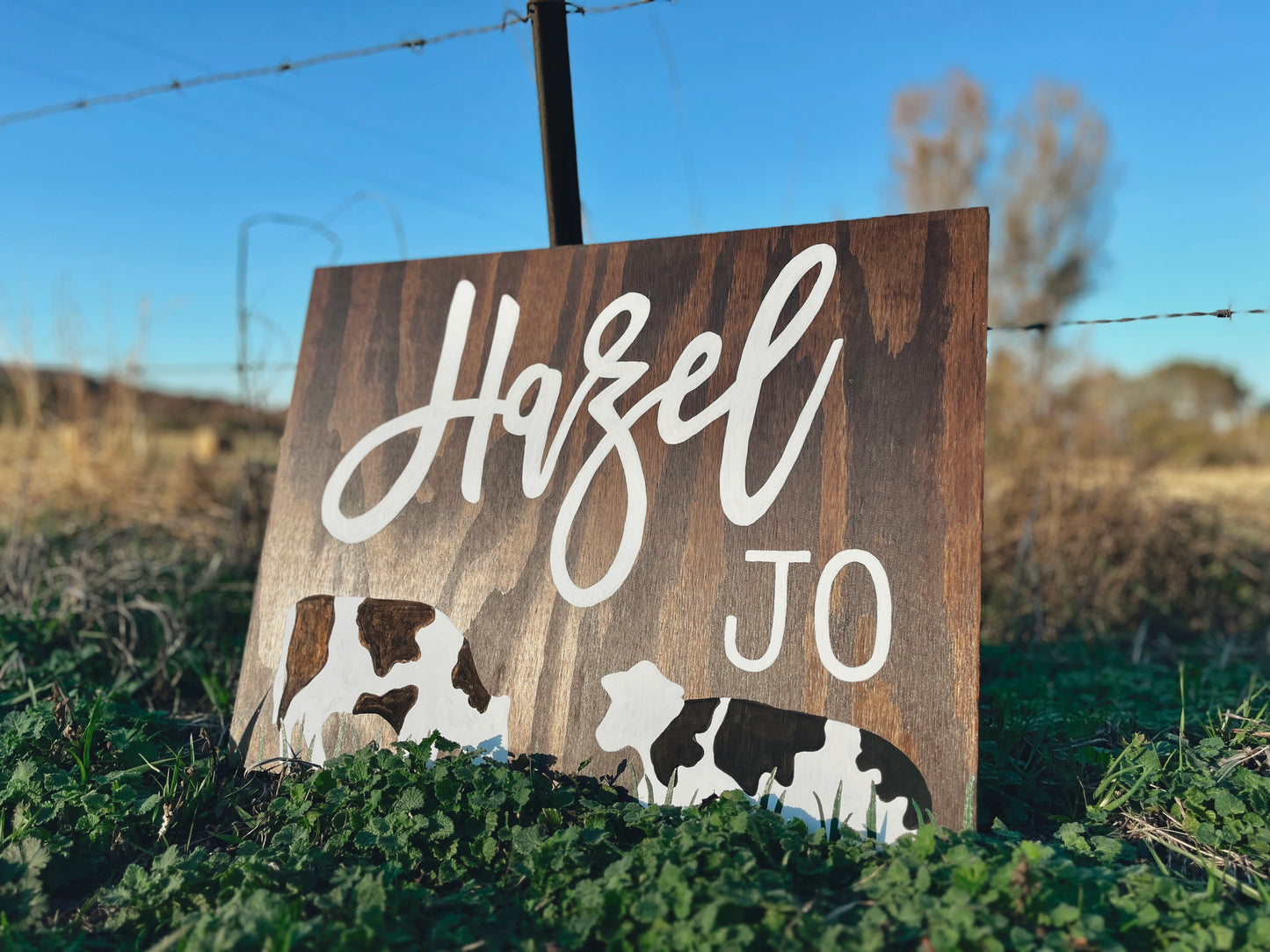 Cow Nursery Sign