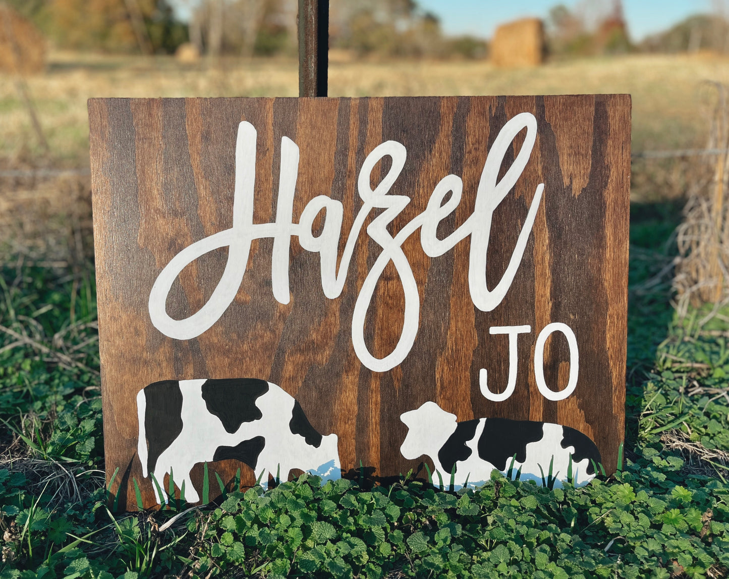 Cow Nursery Sign