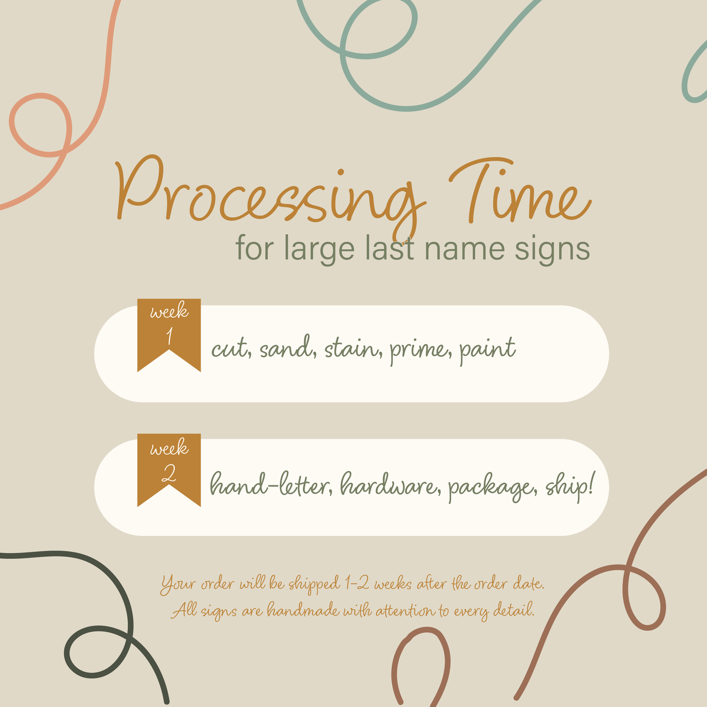 Large Last Name Signs